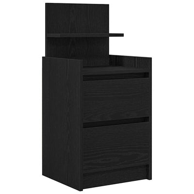 yöpöytäkaapit 2 laatikkoa 2 kpl musta 38x34x80 cm