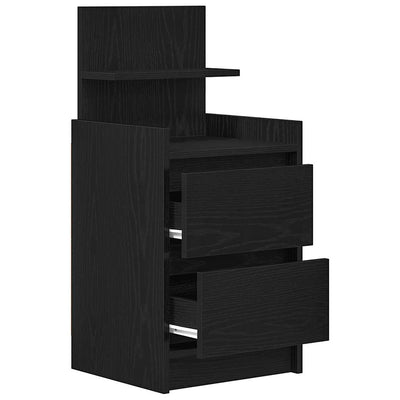yöpöytäkaapit 2 laatikkoa 2 kpl musta 38x34x80 cm