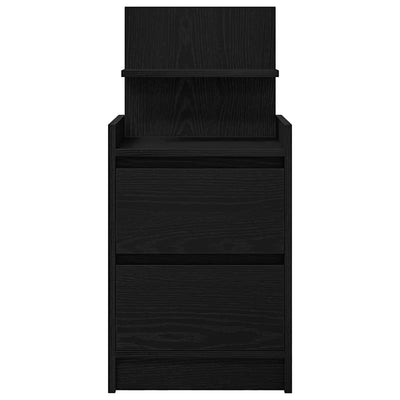 yöpöytäkaapit 2 laatikkoa 2 kpl musta 38x34x80 cm