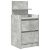 yöpöytäkaapit 2 laatikkoa 2 kpl betoninharmaa 38x34x80 cm