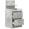 yöpöytäkaapit 2 laatikkoa 2 kpl betoninharmaa 38x34x80 cm