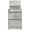 yöpöytäkaapit 2 laatikkoa 2 kpl betoninharmaa 38x34x80 cm