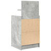 yöpöytäkaapit 2 laatikkoa 2 kpl betoninharmaa 38x34x80 cm