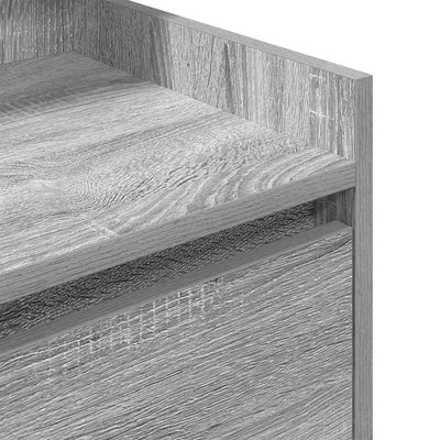 Harmaa yöpöytäkaapit Remu 38x34x80cm (2 laatikkoa 2 kpl sonoma)