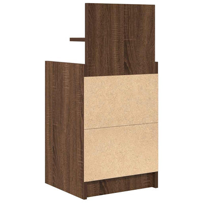 yöpöytäkaapit 2 laatikkoa 2 kpl ruskea tammi 38x34x80 cm