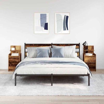 Vanha puu yöpöytäkaapit Remu 38x34x80cm (2 laatikkoa 2 kpl)