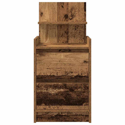 yöpöytäkaapit 2 laatikkoa 2 kpl vanha puu 38x34x80 cm