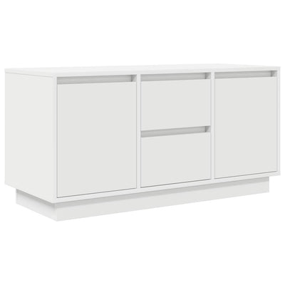 TV-kaappi LED-valoilla Valkoinen 100x41x50 cm