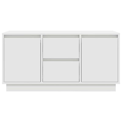 TV-kaappi LED-valoilla Valkoinen 100x41x50 cm