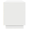 TV-kaappi LED-valoilla Valkoinen 100x41x50 cm