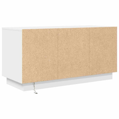 TV-kaappi LED-valoilla Valkoinen 100x41x50 cm