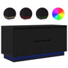 TV-kaappi LED-valoilla musta tammi 100x41x50 cm
