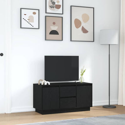 TV-kaappi LED-valoilla musta tammi 100x41x50 cm