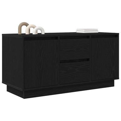 TV-kaappi LED-valoilla musta tammi 100x41x50 cm