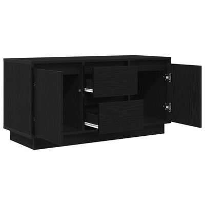 TV-kaappi LED-valoilla musta tammi 100x41x50 cm