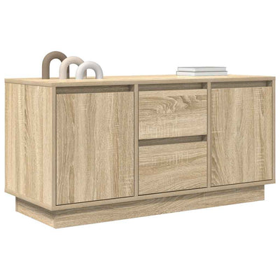 TV-taso LED-valoilla Sonoma-tammi 100x41x50 cm