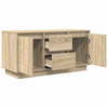 TV-taso LED-valoilla Sonoma-tammi 100x41x50 cm