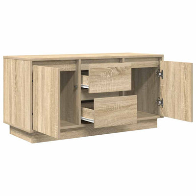 TV-taso LED-valoilla Sonoma-tammi 100x41x50 cm