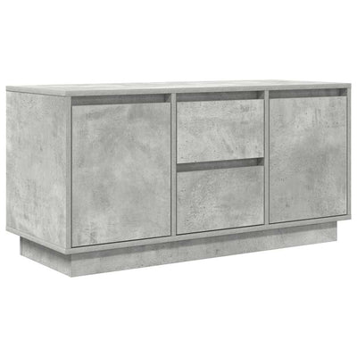TV-taso LED-valoilla betoninharmaa 100x41x50 cm