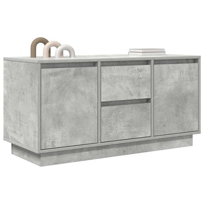 TV-taso LED-valoilla betoninharmaa 100x41x50 cm