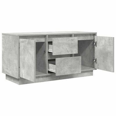 TV-taso LED-valoilla betoninharmaa 100x41x50 cm