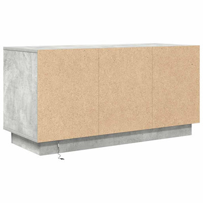 TV-taso LED-valoilla betoninharmaa 100x41x50 cm