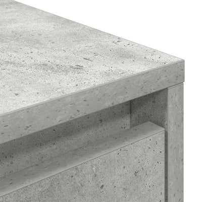 Betoninharmaa tv-taso led-valoilla Kiersten 100x41x50cm