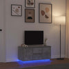 Betoninharmaa tv-taso led-valoilla Kiersten 100x41x50cm