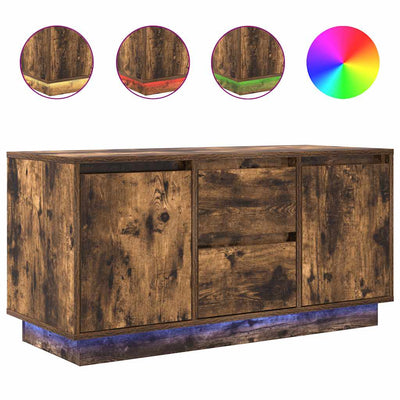 TV-taso LED-valoilla savutammi 100x41x50 cm