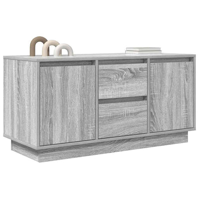 TV-taso LED-valoilla harmaa Sonoma 100x41x50 cm