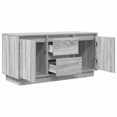 TV-taso LED-valoilla harmaa Sonoma 100x41x50 cm