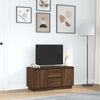 TV-taso LED-valoilla ruskea tammi 100x41x50 cm