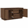 TV-taso LED-valoilla ruskea tammi 100x41x50 cm