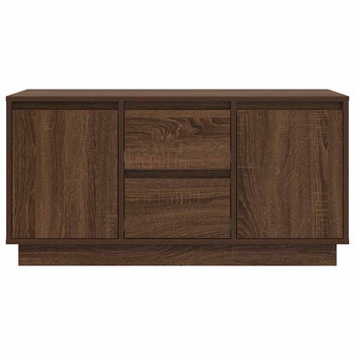 TV-taso LED-valoilla ruskea tammi 100x41x50 cm