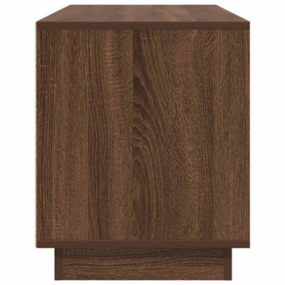 TV-taso LED-valoilla ruskea tammi 100x41x50 cm