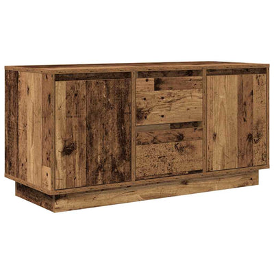 Vanha puu tv-kaappi led-valoilla Kiersten 100x41x50cm