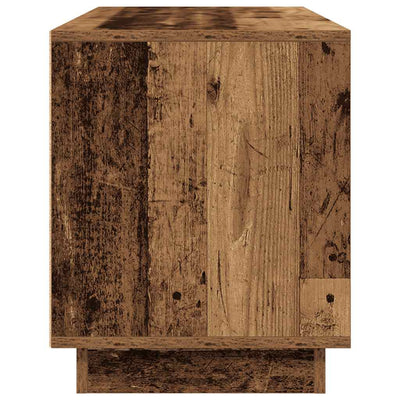 Vanha puu tv-kaappi led-valoilla Kiersten 100x41x50cm