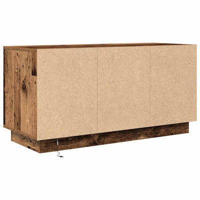 Vanha puu tv-kaappi led-valoilla Kiersten 100x41x50cm