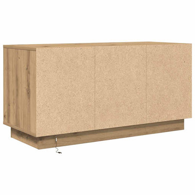 TV-kaappi LED-valoilla käsityöläinen tammi 100x41x50 cm