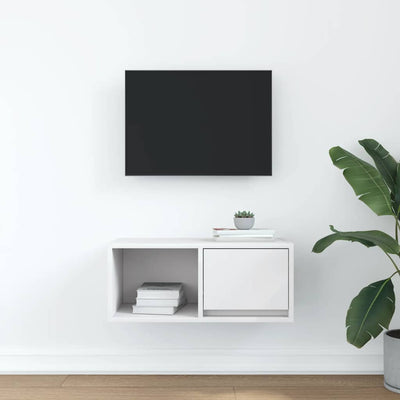 TV-taso valkoinen 60x31x25,5 cm tekninen puu