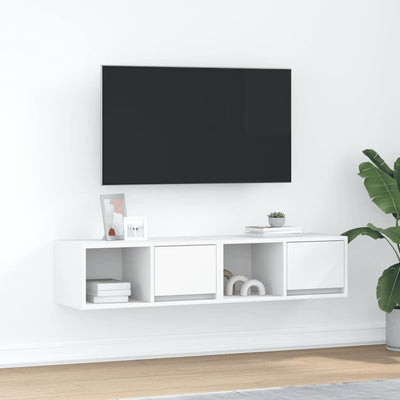 Valkoinen tv-seinäkaapit Kolla 60x31x25,5cm (2 kpl puinen)
