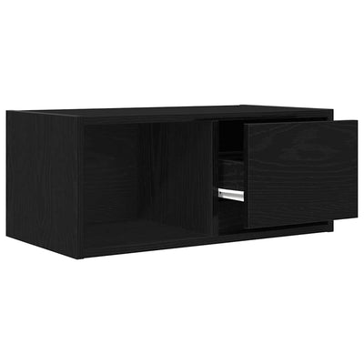 TV-taso musta tammi 60x31x25,5 cm tekninen puu