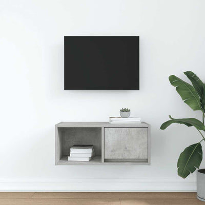 TV-taso betoninharmaa 60x31x25,5 cm tekninen puu