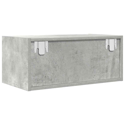 TV-seinäkaapit 2 kpl betoninharmaa 60x31x25,5 cm tekninen puu