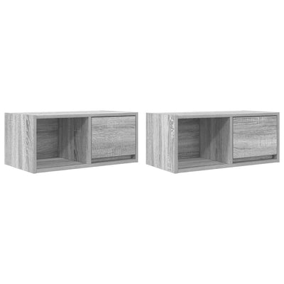 Harmaa tv-seinäkaapit Kolla 60x31x25,5cm (2 kpl, sonoma, puinen)