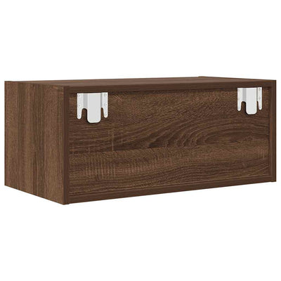 TV-taso ruskea tammi 60x31x25,5 cm tekninen puu