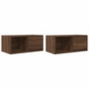 TV-seinäkaapit 2 kpl ruskea tammi 60x31x25,5 cm tekninen puu