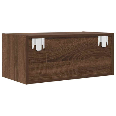 TV-seinäkaapit 2 kpl ruskea tammi 60x31x25,5 cm tekninen puu
