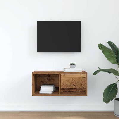 TV-taso vanha puu 60x31x25,5 cm suunniteltu puu
