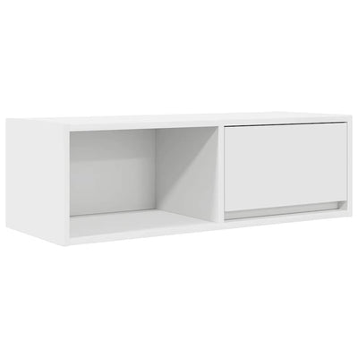 TV-taso valkoinen 80x31x25,5 cm tekninen puu